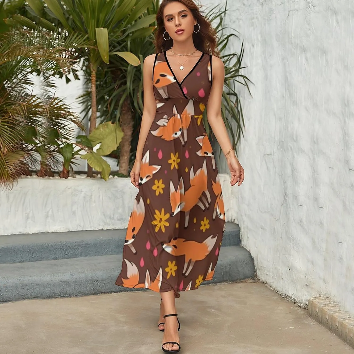 2025 Summer Long Dress Sleeveless Adjustable Party Dress