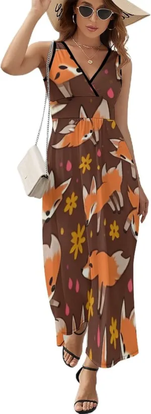 2025 Summer Long Dress Sleeveless Adjustable Party Dress
