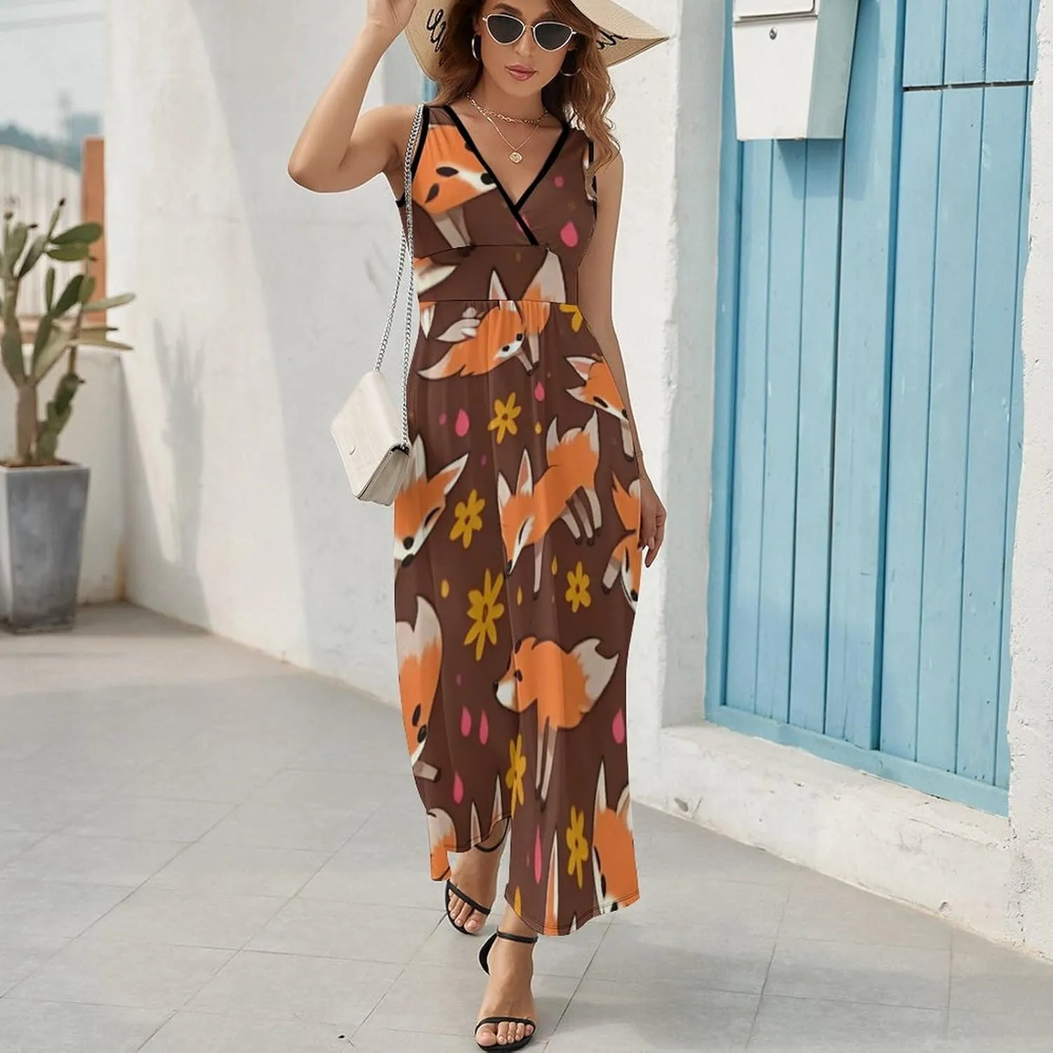 2025 Summer Long Dress Sleeveless Adjustable Party Dress