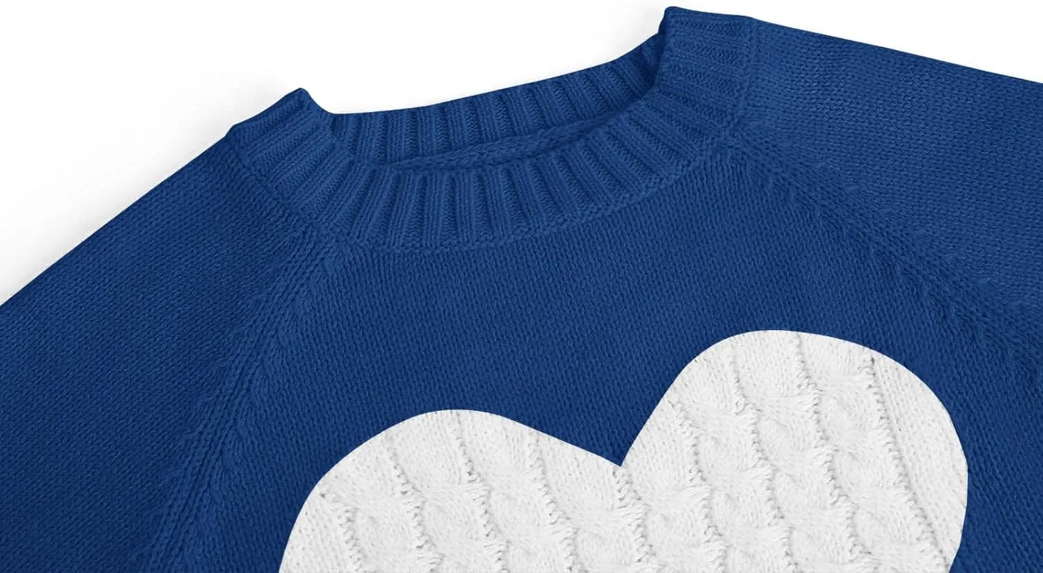 Batermoon Girls' Pullover Sweaters Long Sleeve Cute Heart Pattern Crewneck Knit Jumper Tops