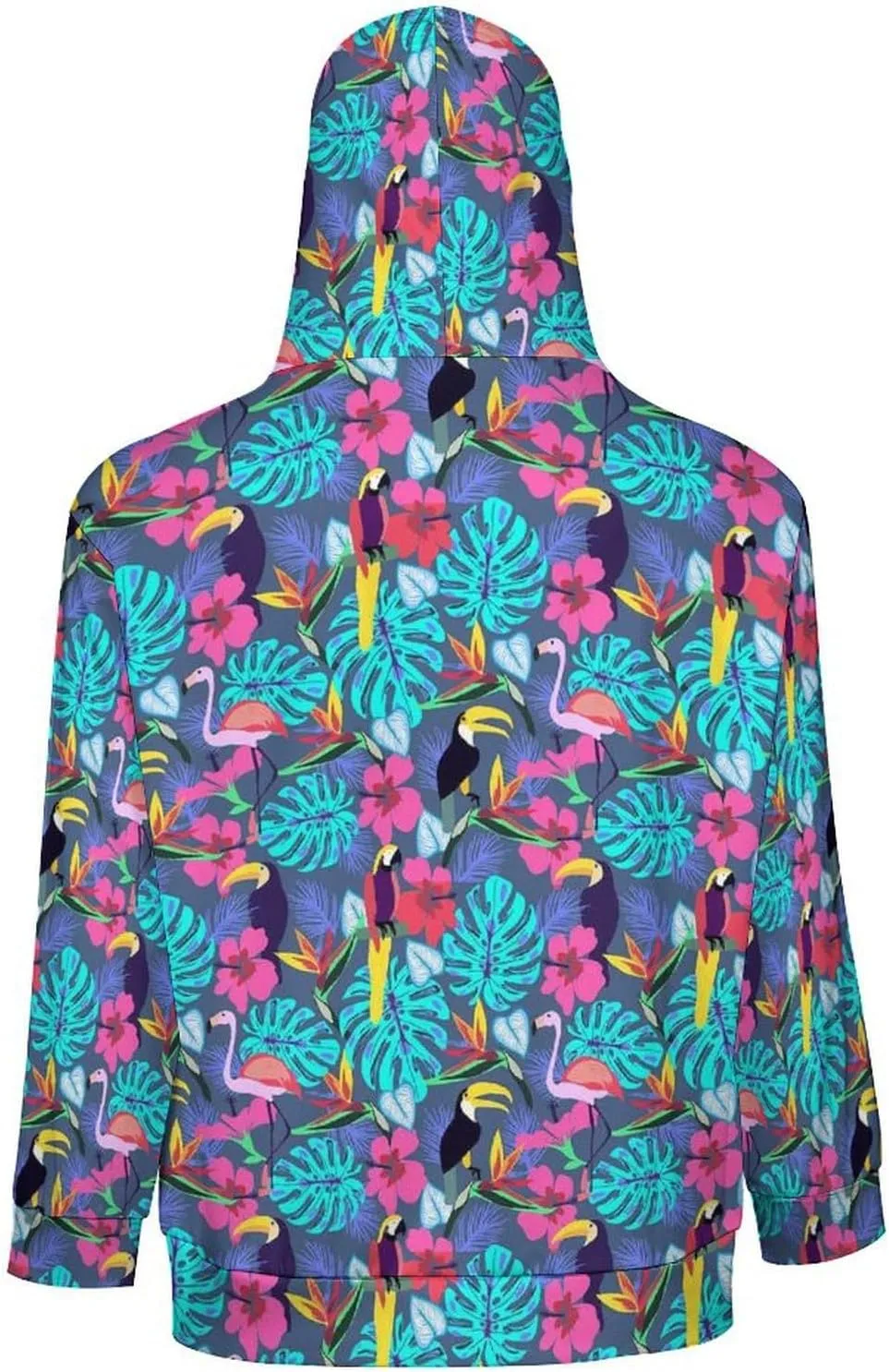 Birds Print Hoodies For Men Women Long Sleeve Casual Zip Up Hooded Sweatshirt Jacket Coat With Pocket