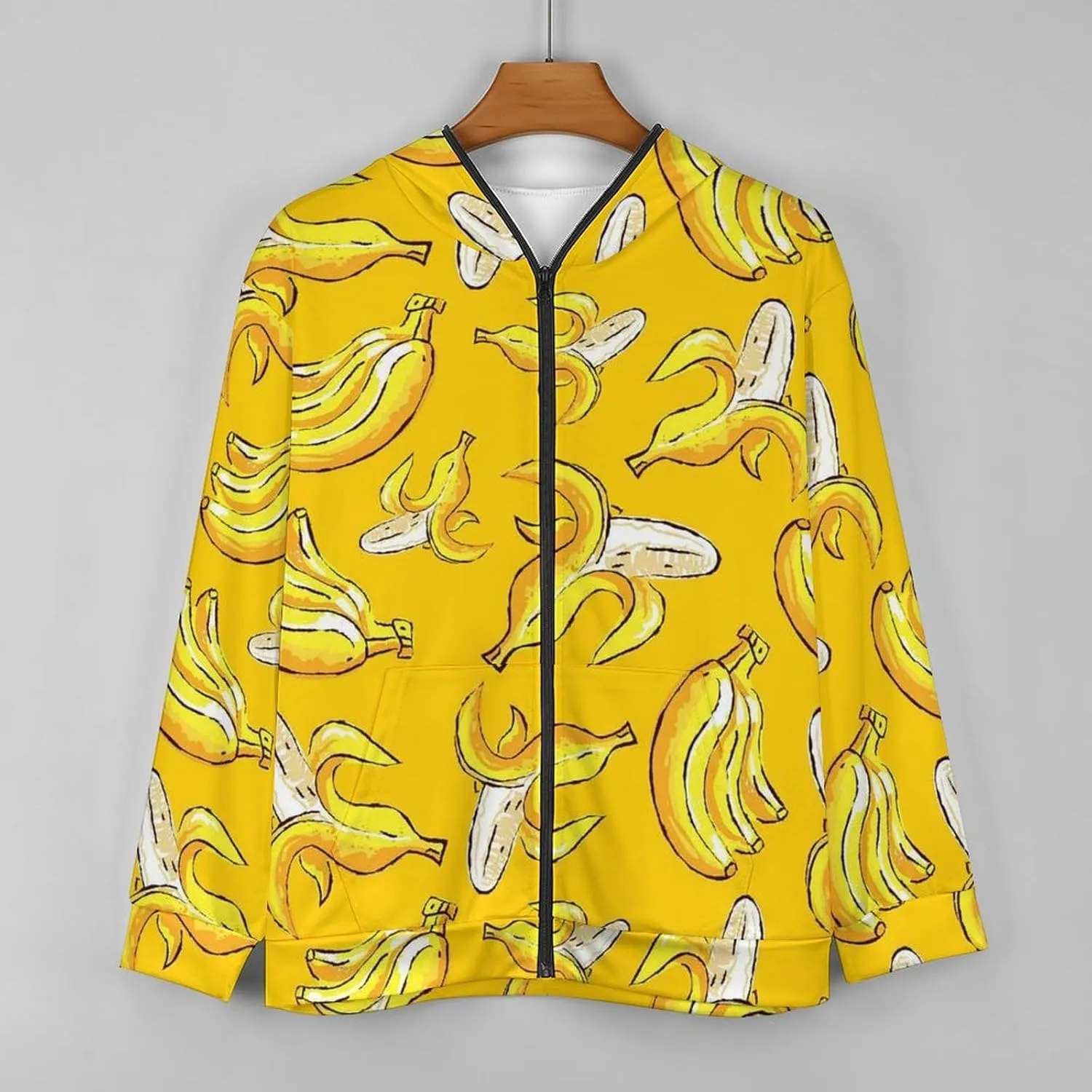 Birds Print Hoodies For Men Women Long Sleeve Casual Zip Up Hooded Sweatshirt Jacket Coat With Pocket