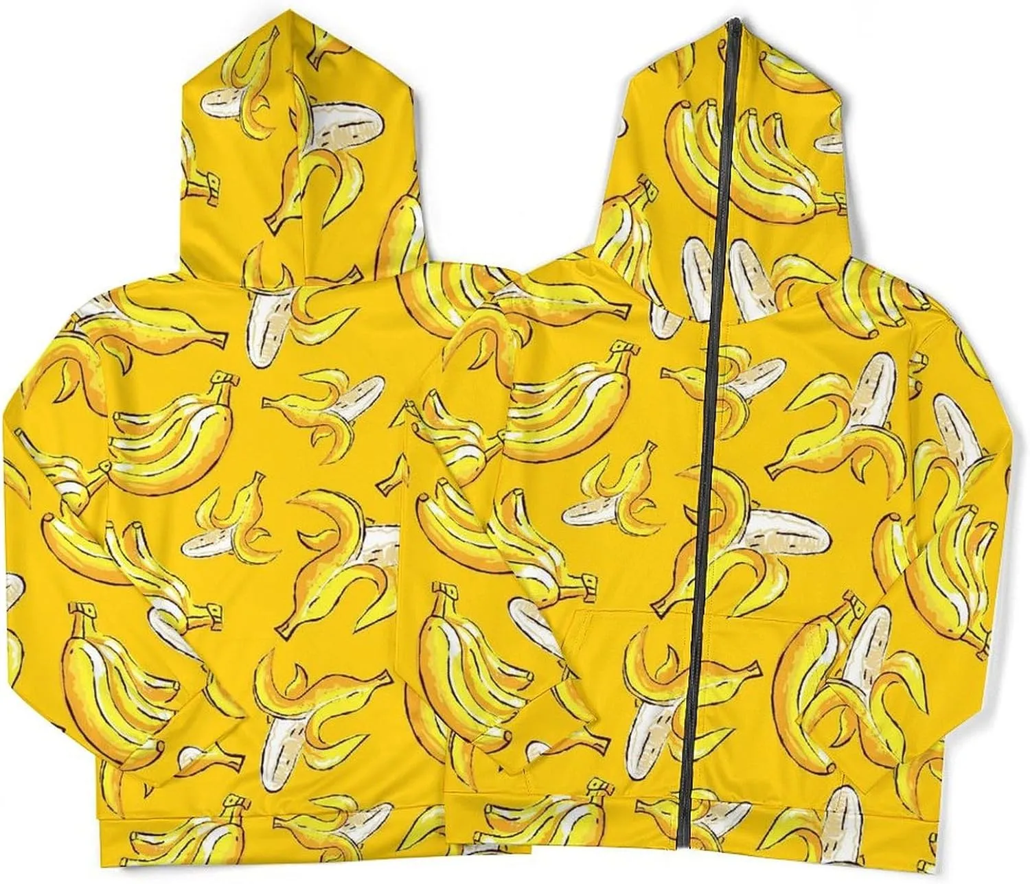 Birds Print Hoodies For Men Women Long Sleeve Casual Zip Up Hooded Sweatshirt Jacket Coat With Pocket