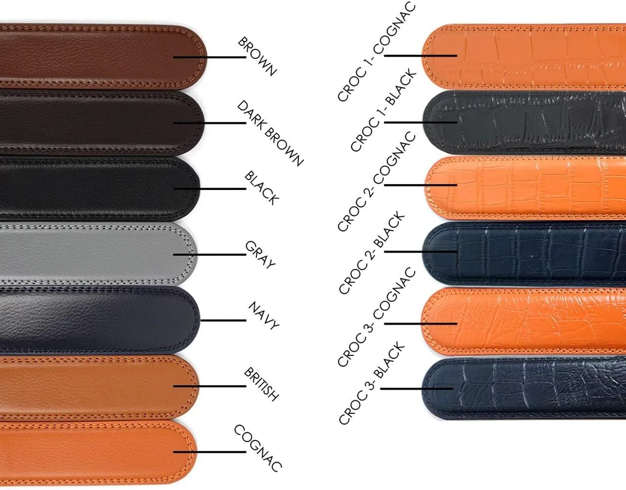 boxed-gifts Men's Genuine Leather with Gold Sliding Buckle with Belts - Belts & Buckle For Men