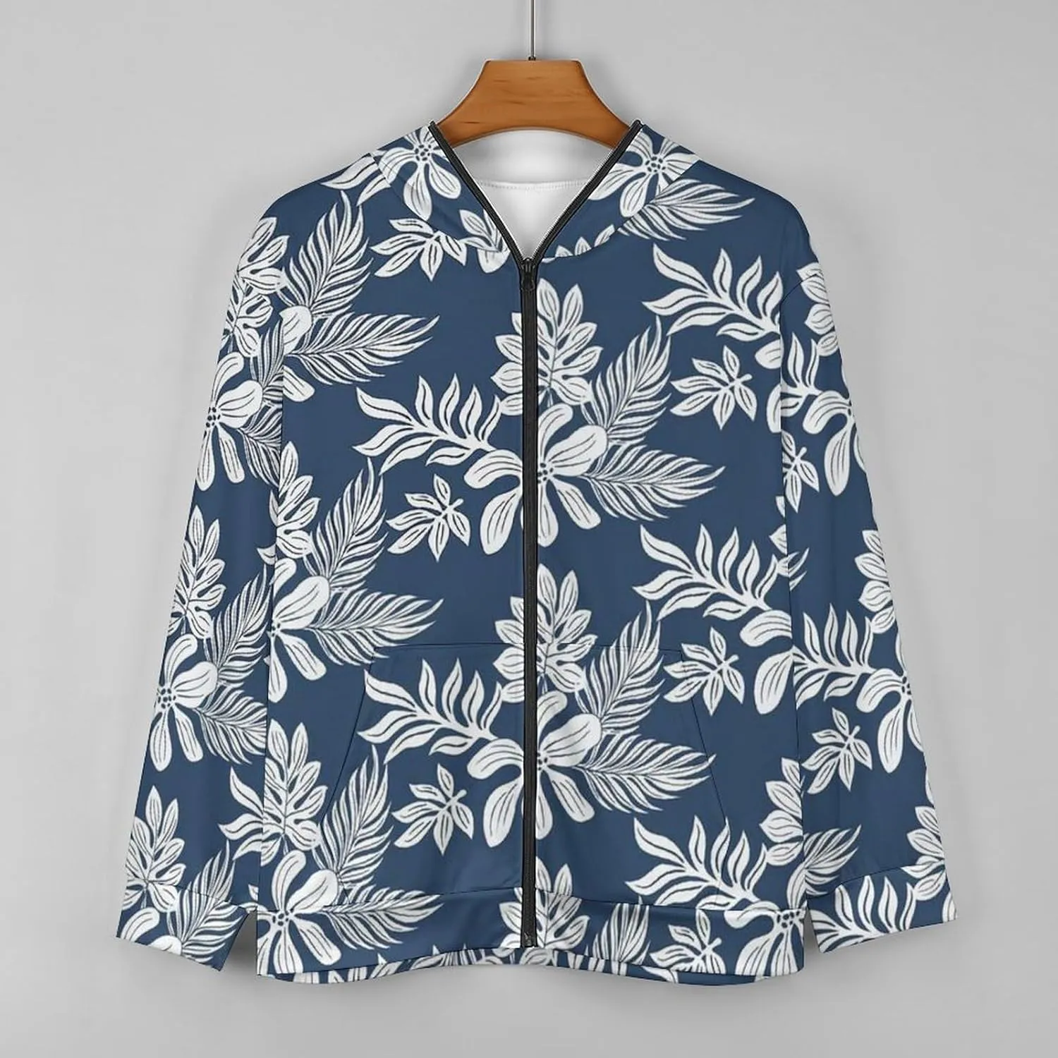 Butterfly Print Hoodies For Men Women Long Sleeve Casual Zip Up Hooded Sweatshirt Jacket Coat With Pocket