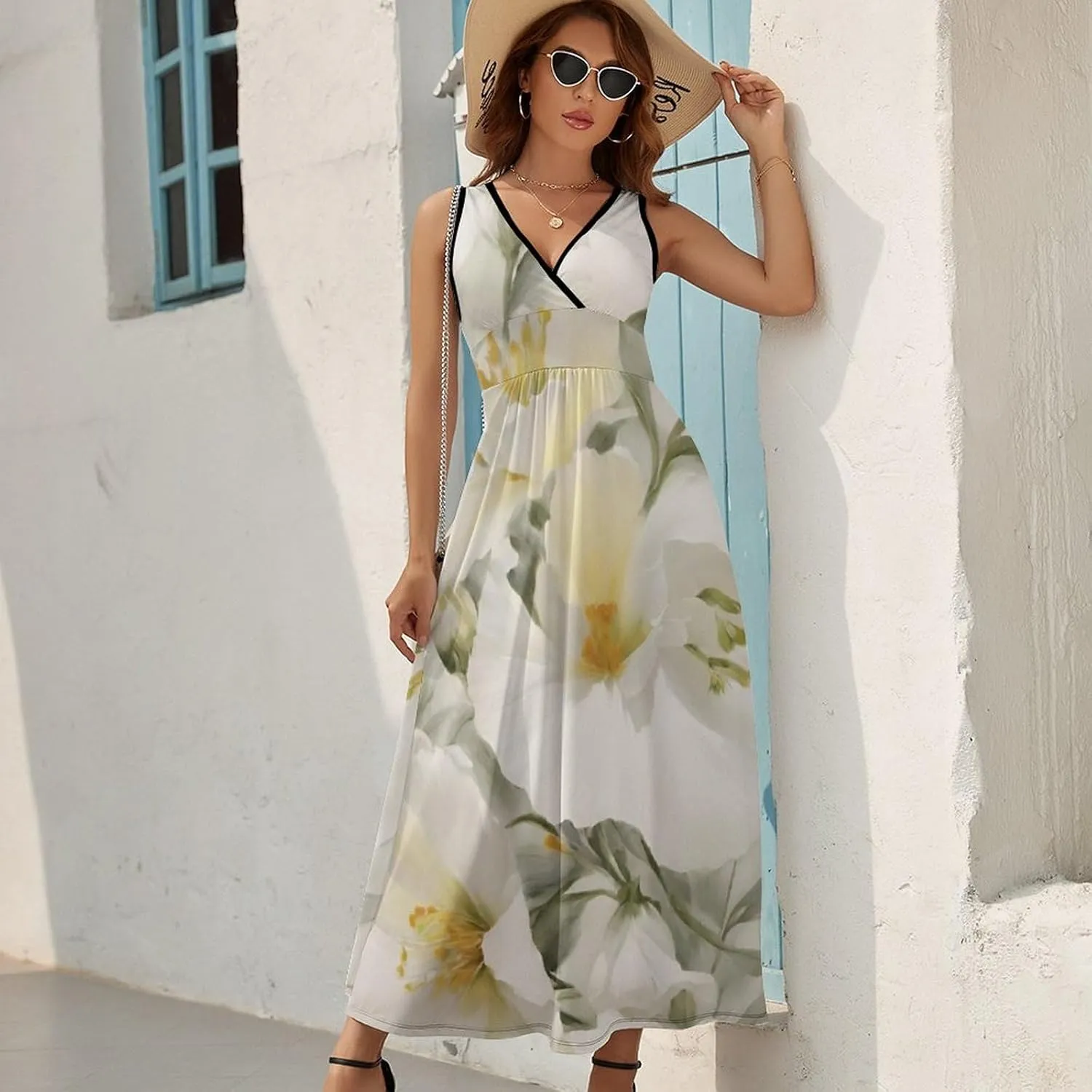 Casual Tank Dress Sleeveless Standard-Fit Holiday Dress