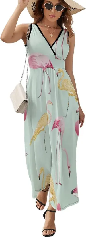 Casual Tank Dress Sleeveless Standard-Fit Holiday Dress