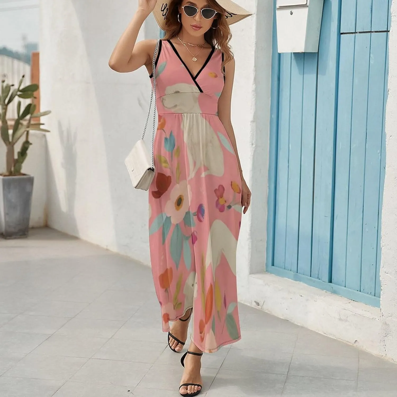 Casual Tank Dress Sleeveless Standard-Fit Holiday Dress