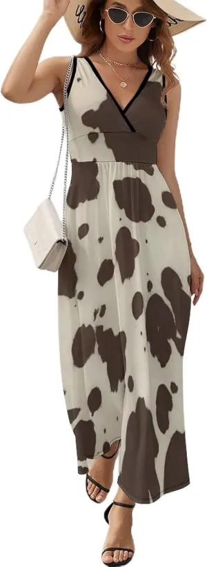 Casual Tank Dress Sleeveless Standard-Fit Holiday Dress