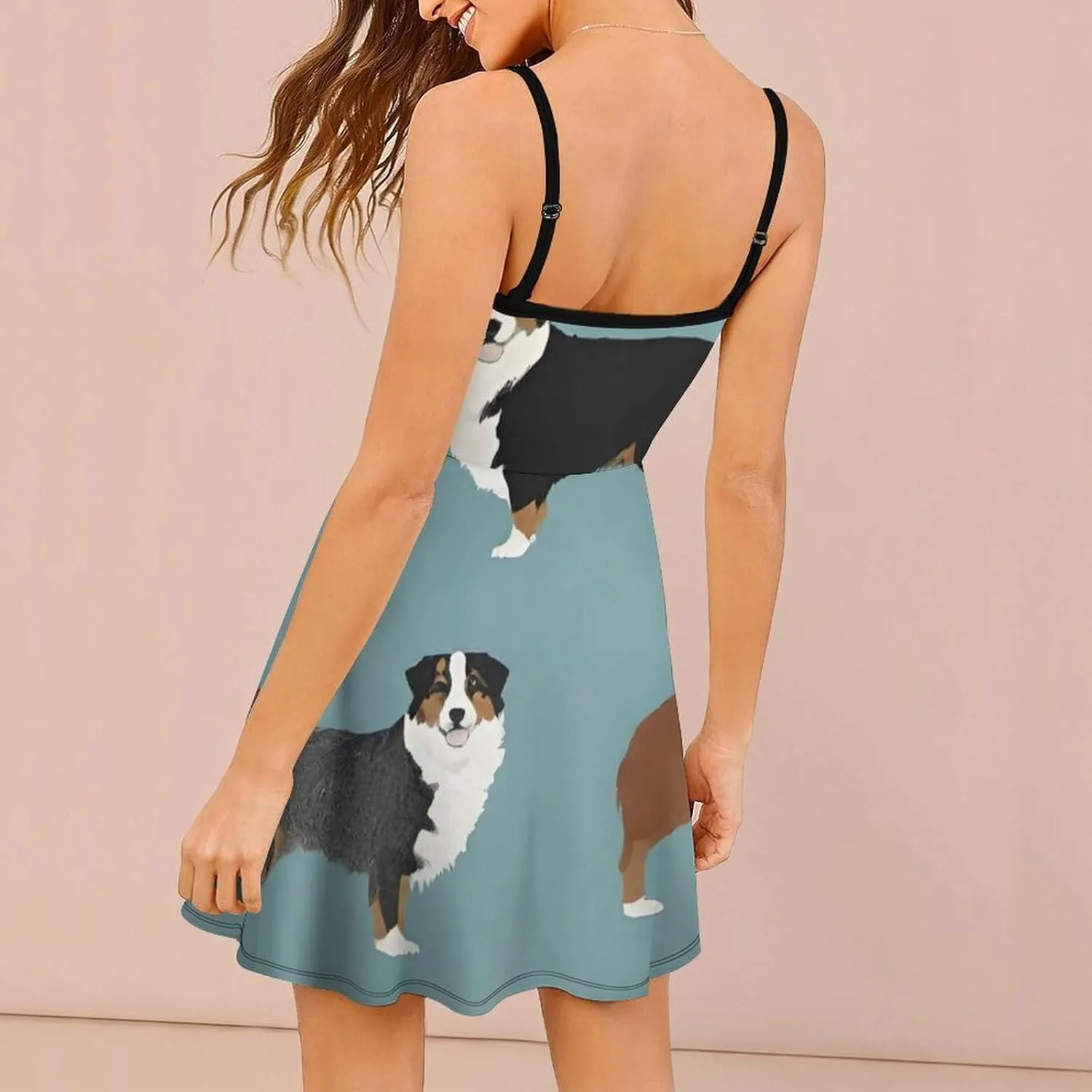 Casual Tank Dress Sleeveless Standard-Fit Holiday Dress