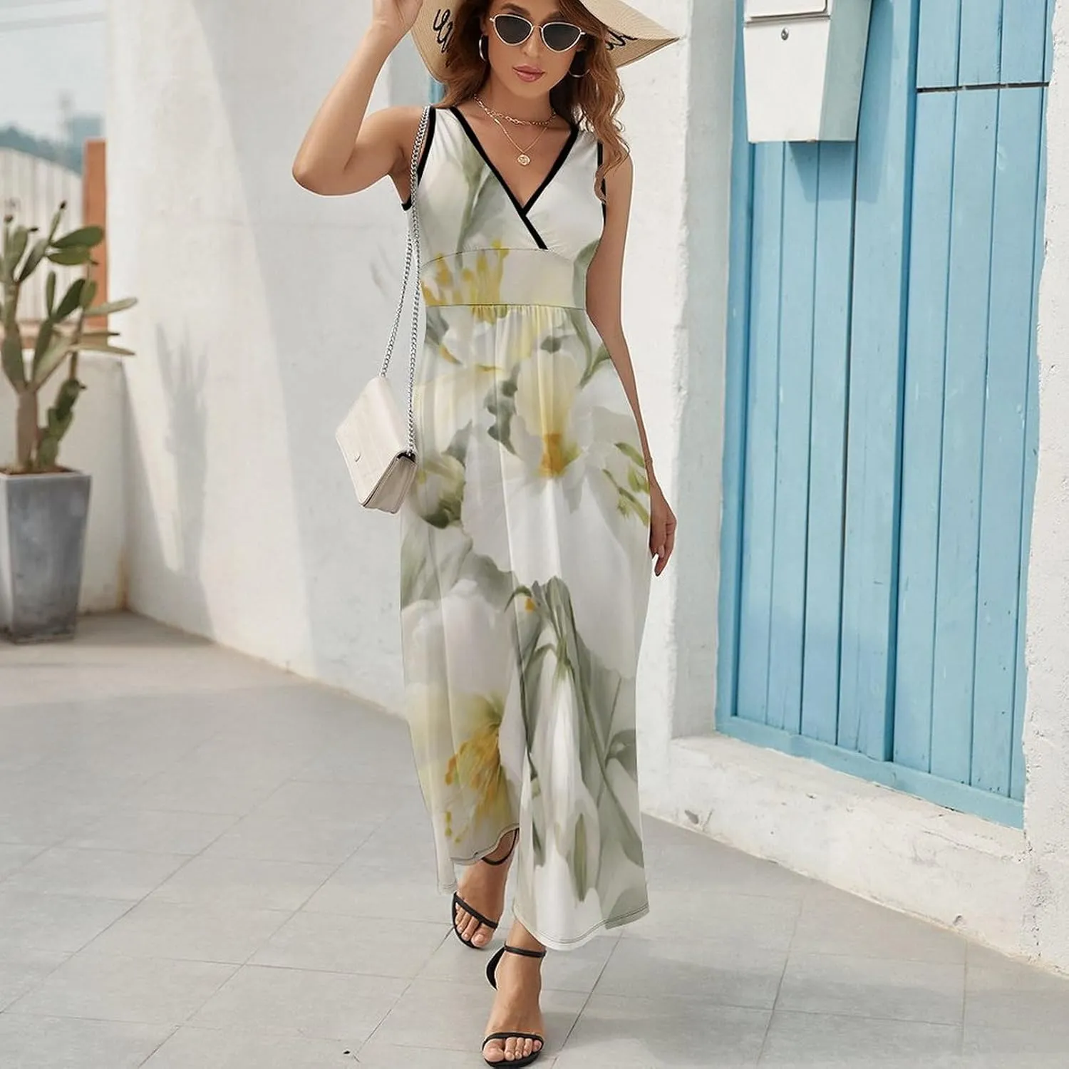 Casual Tank Dress Sleeveless Standard-Fit Holiday Dress