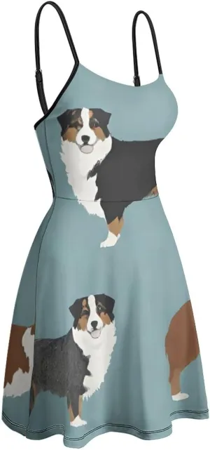 Casual Tank Dress Sleeveless Standard-Fit Holiday Dress