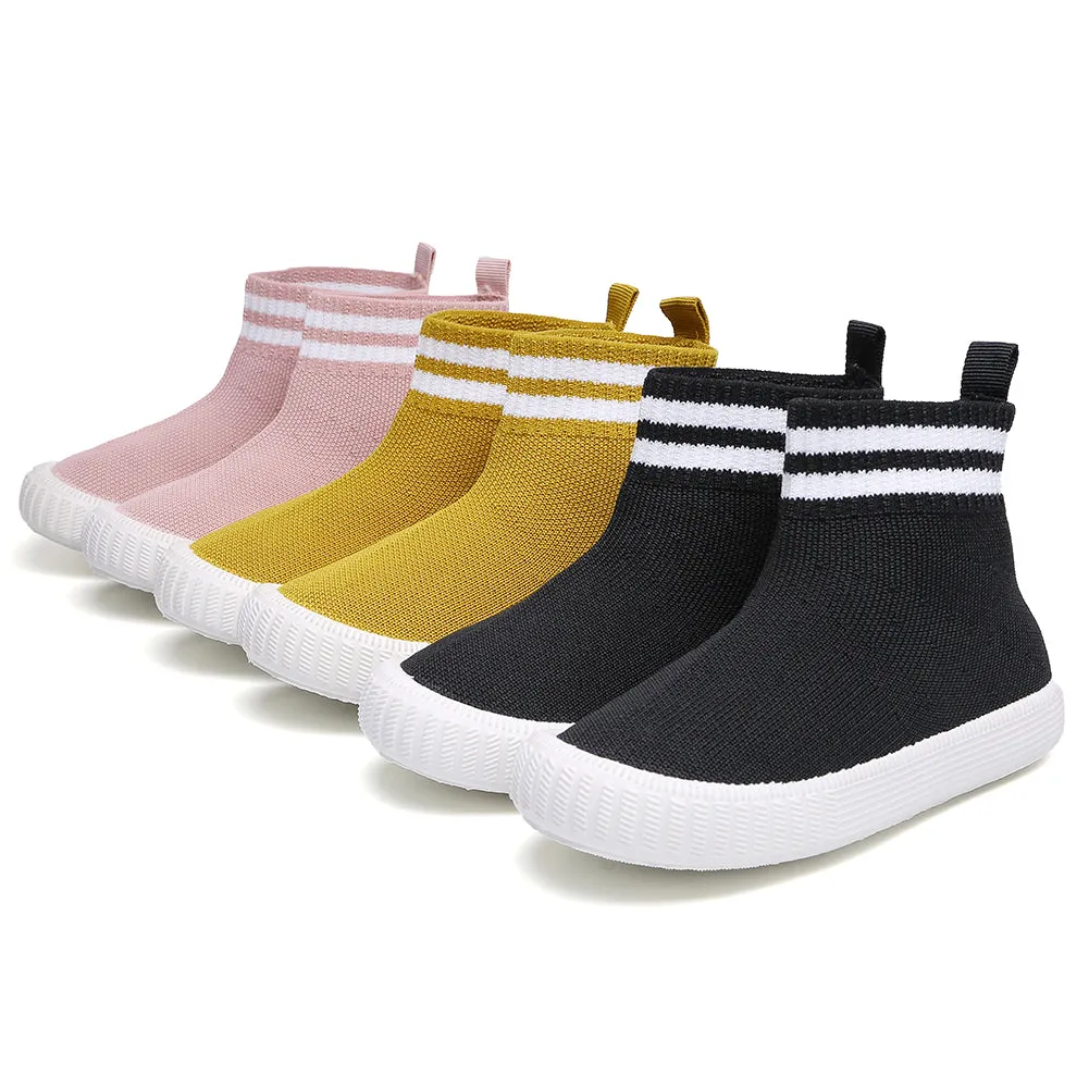 Child Girls Athletic Running Sneakers Boys Breathable Walking Slip on Sock Shoes