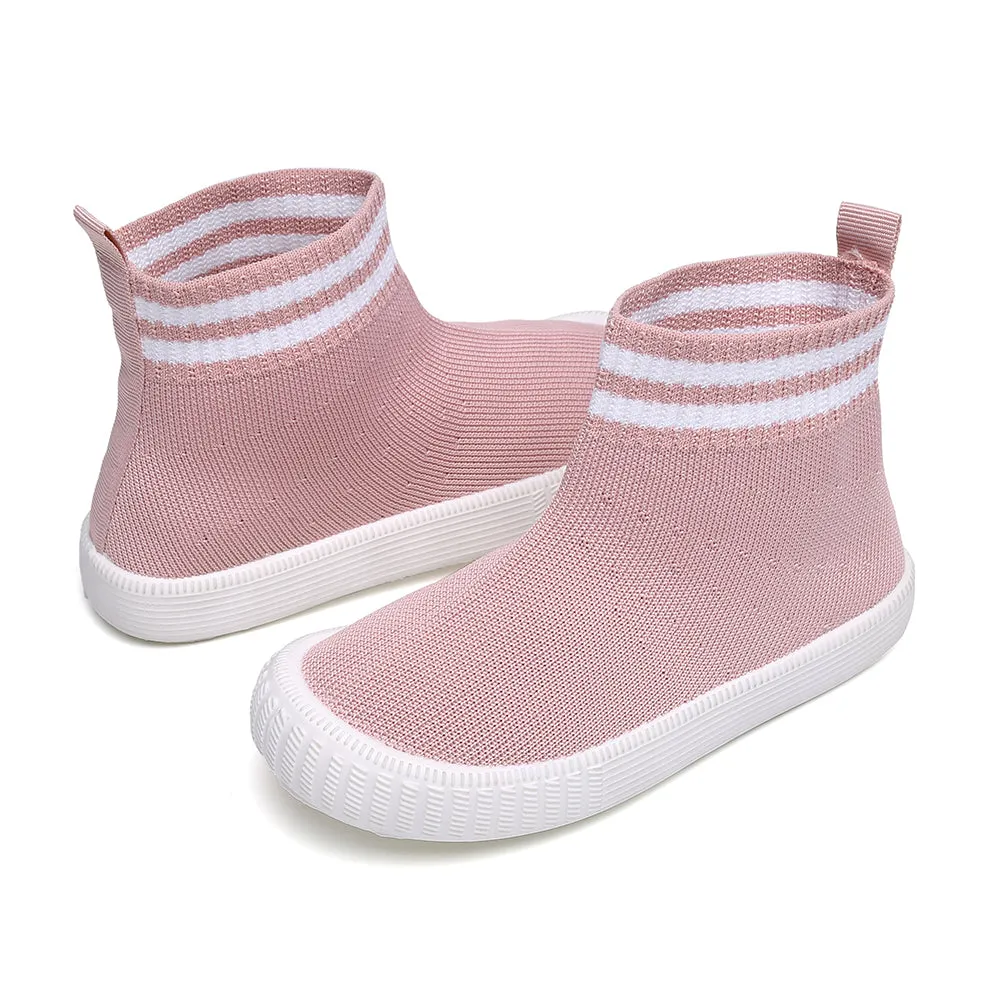 Child Girls Athletic Running Sneakers Boys Breathable Walking Slip on Sock Shoes