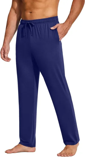 COOFANDY Men's Yoga Sweatpants Lightweight Open Bottom Lounge Pants Casual Drawstring Sweat Pants with Pockets