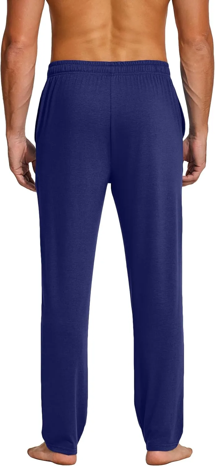 COOFANDY Men's Yoga Sweatpants Lightweight Open Bottom Lounge Pants Casual Drawstring Sweat Pants with Pockets