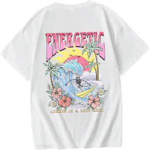 COZYEASE Girls' Letter Graphic Tees Short Sleeve Crewneck Oversized T Shirts Summer Clothes for Girls
