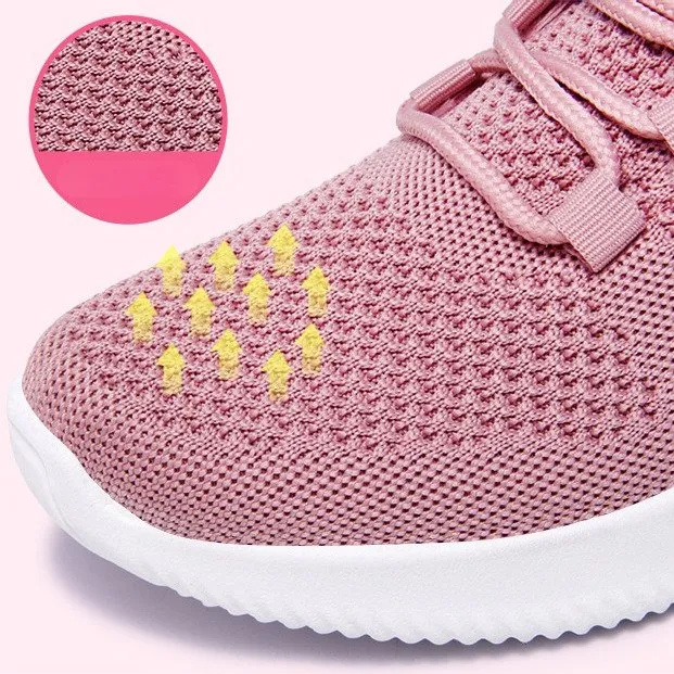 Cuzcare Women Orthopedic Shoes Comfy Elastic Mesh Round Toe Running Sneakers