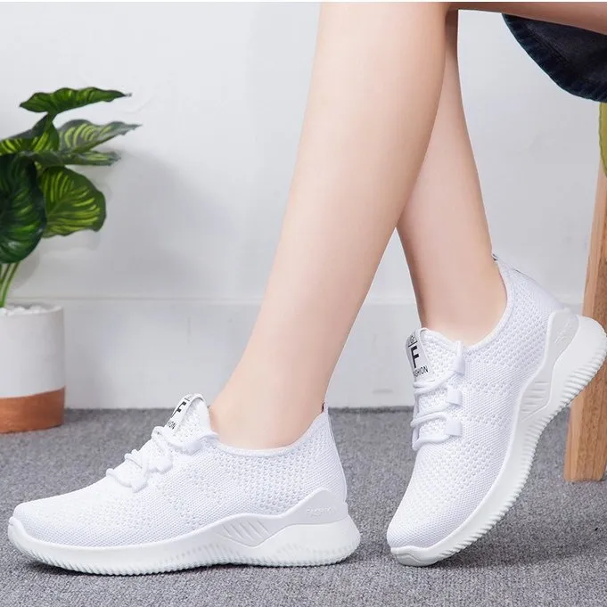 Cuzcare Women Orthopedic Shoes Comfy Elastic Mesh Round Toe Running Sneakers