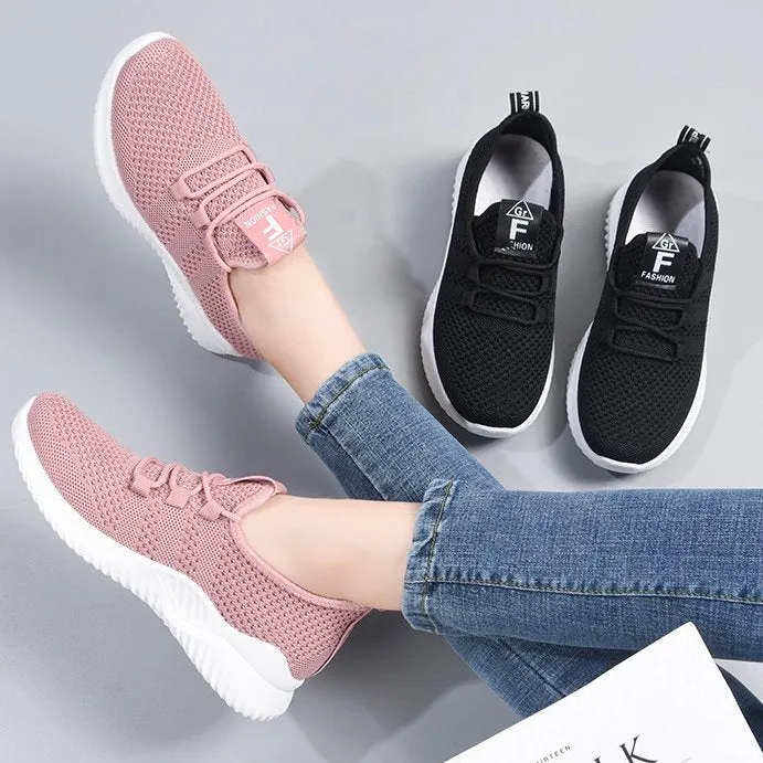 Cuzcare Women Orthopedic Shoes Comfy Elastic Mesh Round Toe Running Sneakers