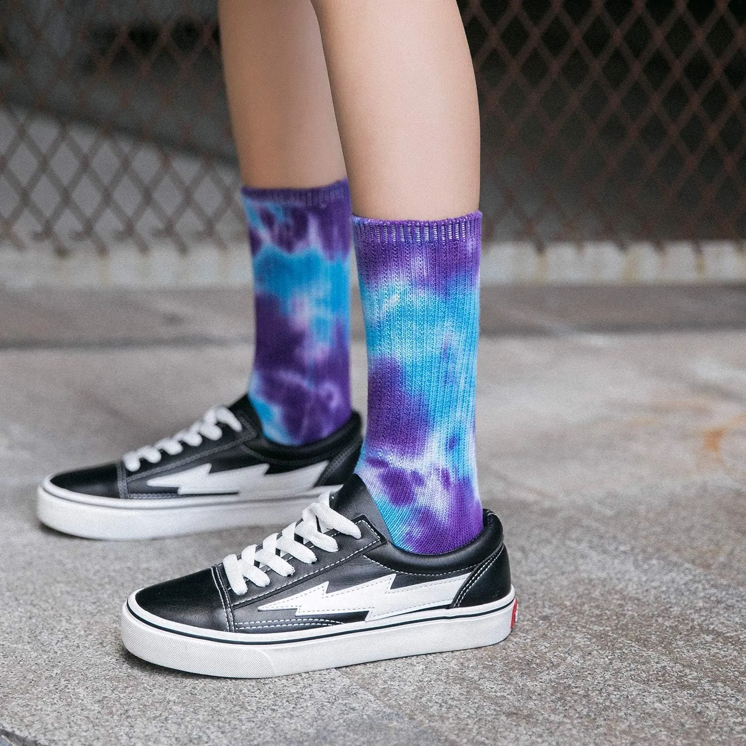 DREAM SLIM A Collection of Funny Novelty Fashion Colorful Cool Crazy Skateboard Tie Dye Crew Dress Socks 5 Pack/6 Pack