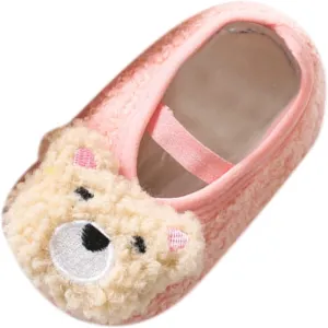 EnJoCho Tennis Shoes for Girls Boys And Girls Cartoon Character Pattern Warm Toddler Shoes Indoor Floor Socks Non Slip Shoes