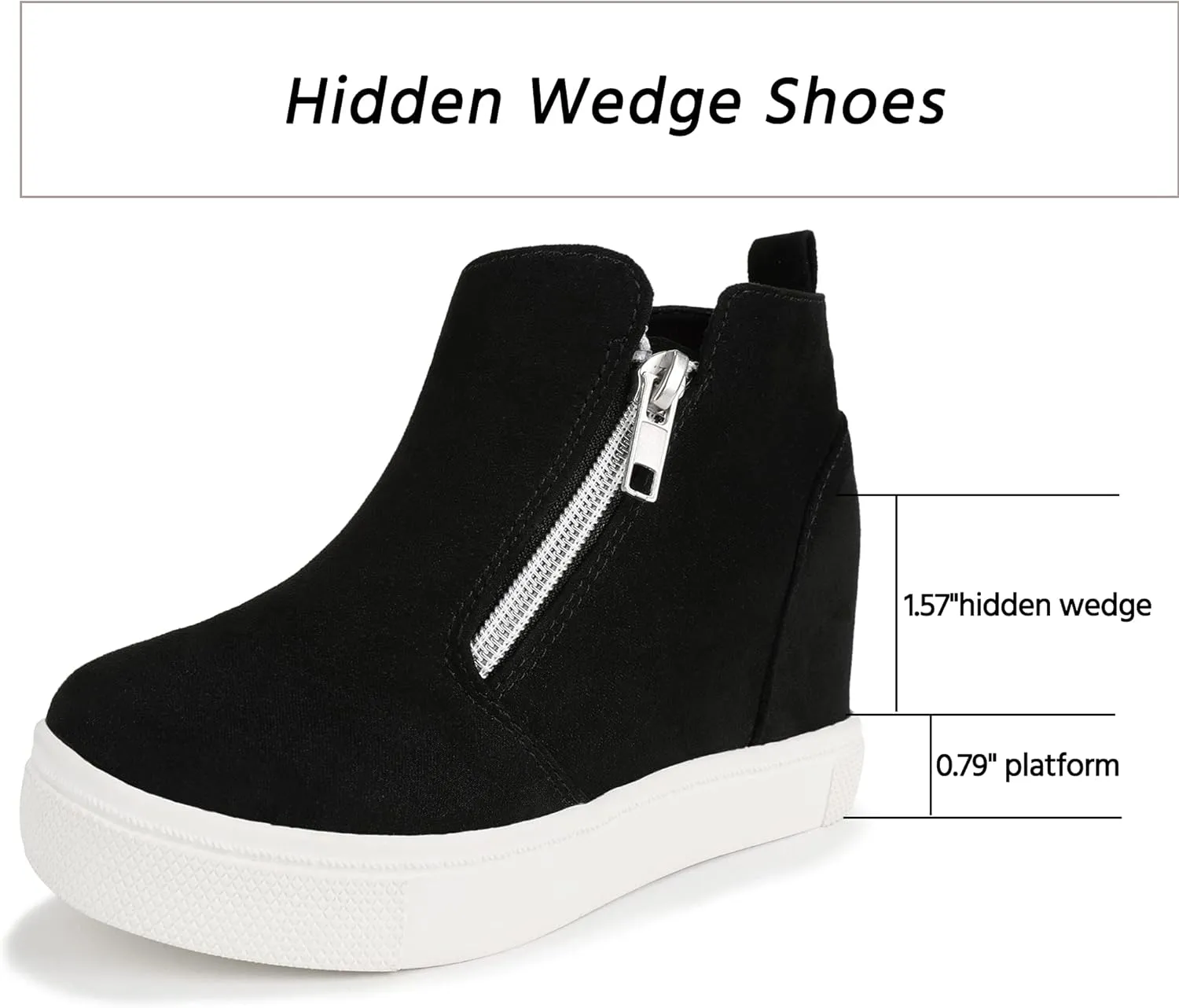 Girls Wedge Sneakers Kids Boots High Top Platform Shoes Littile Kids/Big Kids