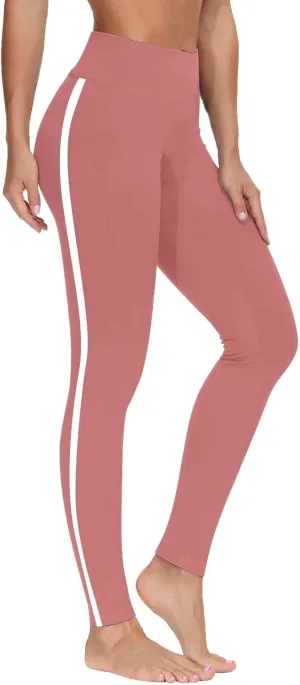 High-Waisted Stretch Yoga Pants for Women Leopard Printed Side Daily Sweatpants Stylish Casual Pant Suitable Exercise
