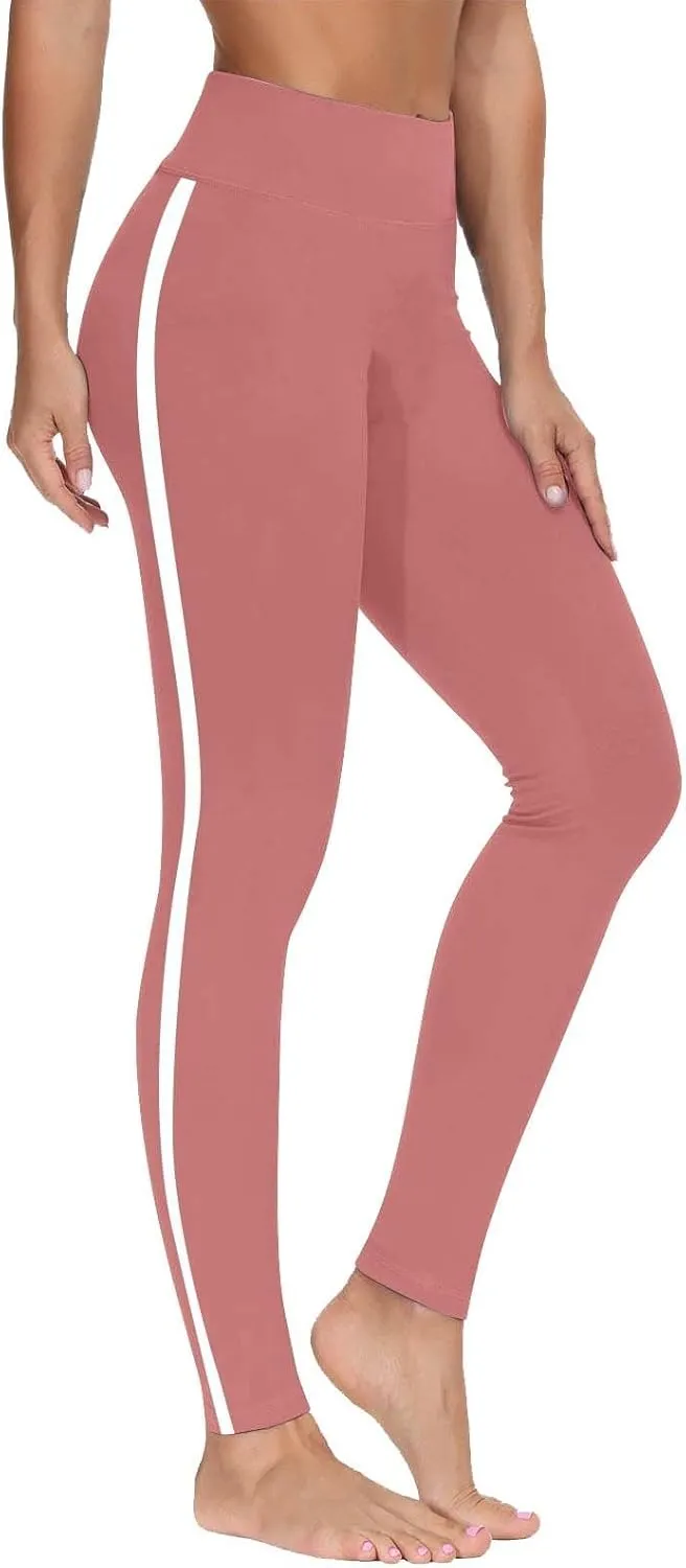 High-Waisted Stretch Yoga Pants for Women Leopard Printed Side Daily Sweatpants Stylish Casual Pant Suitable Exercise