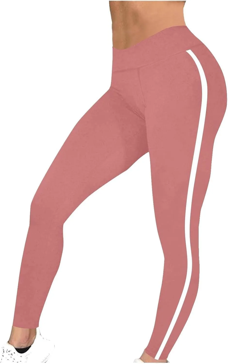 High-Waisted Stretch Yoga Pants for Women Leopard Printed Side Daily Sweatpants Stylish Casual Pant Suitable Exercise