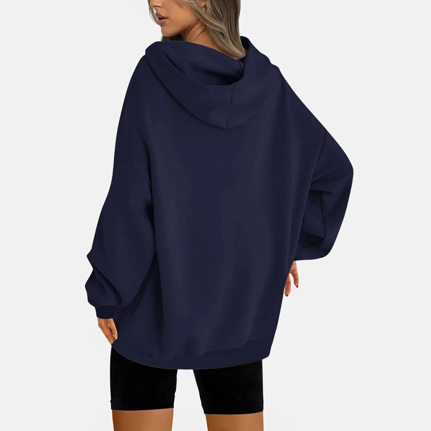 Hoodies For Women Long Sleeve Fleece Sweatshirts Clothes Drawstring Pullover Tops With Pockets Preppy Clothes 2024