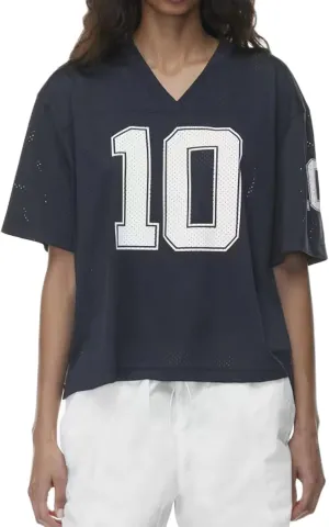 Jersey Shirts for Women Y2k Oversized Graphic Tees Number Print Short Sleeve Drop Shoulder Baggy T-Shirts