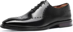 Lace Up Formal Men's Dress Shoes Oxford Modern Formal Oxford Casual Shoes Comfortable Wedding Shoes Non Slip Business Shoes,Black,7.5US/40EU