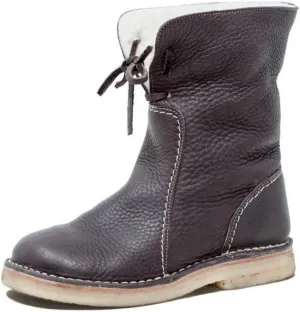 Ladmiple Snow Boots For Women Cute High Top Winter Ankle Booties Slip on Warm Comfortable Fur Lined Mid Calf Walking Shoes