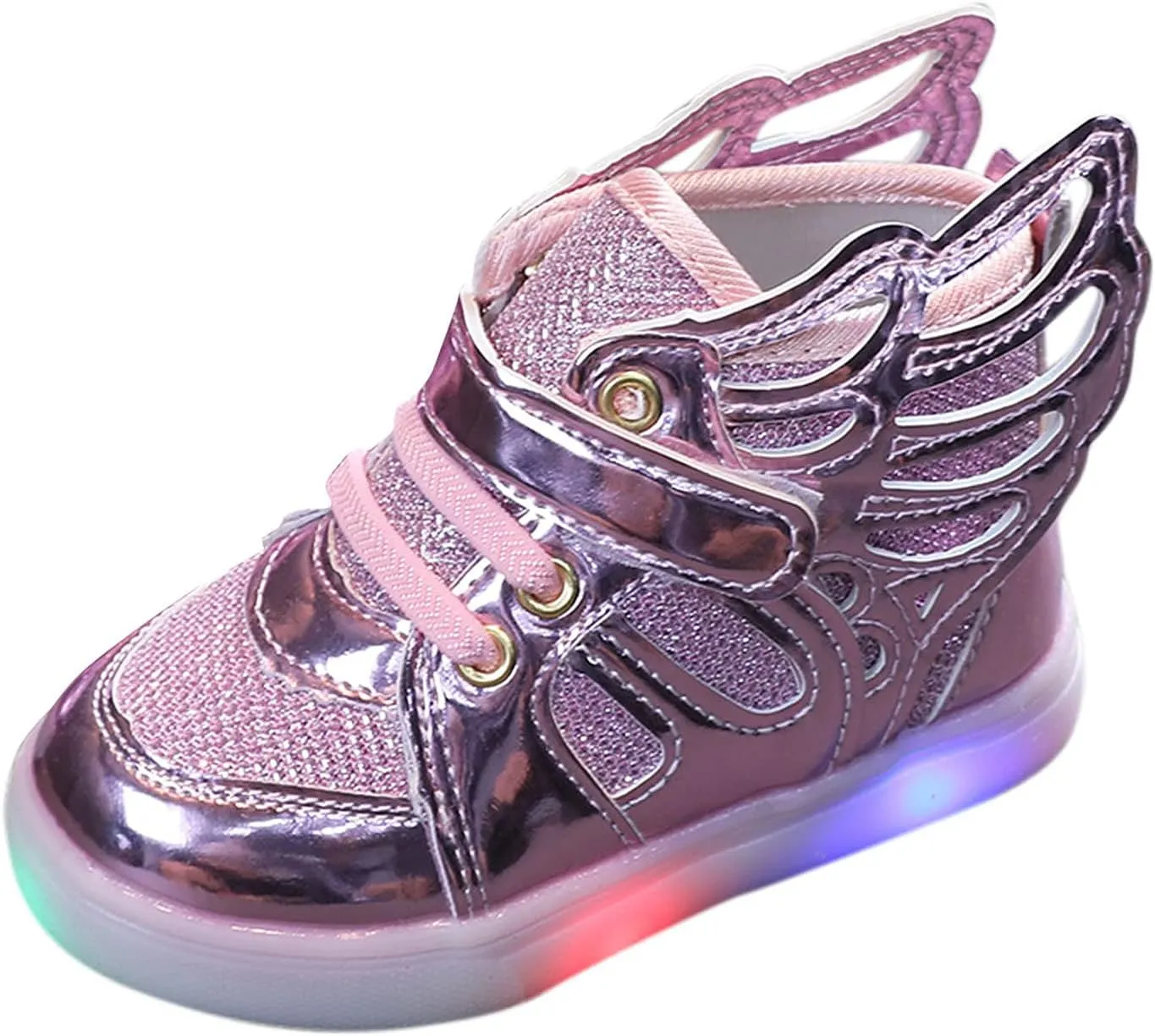 Little Kid Slip on Shoes Kids Shoes Girls Sport Children Light Luminous Led Baby Hard Sole Walking Shoes