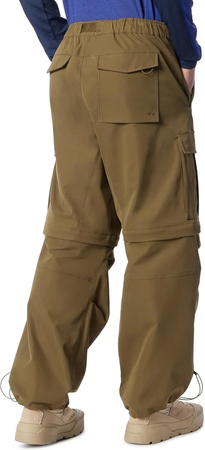 Men's Cross Terrain Convertible Cargo Pant with Drawstring Style Buckle Belt Standard
