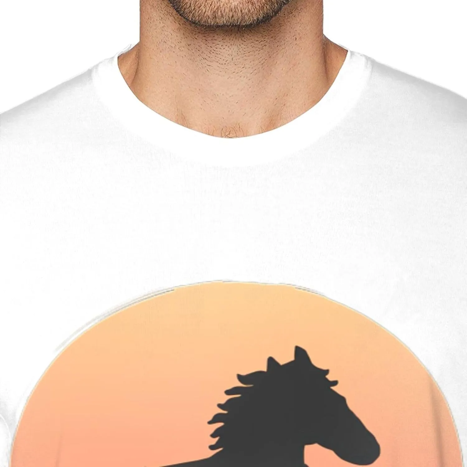 Men's T Shirt Cotton Graphic Short Sleeve Crew Neck Tee Shirts Casual Tops Black