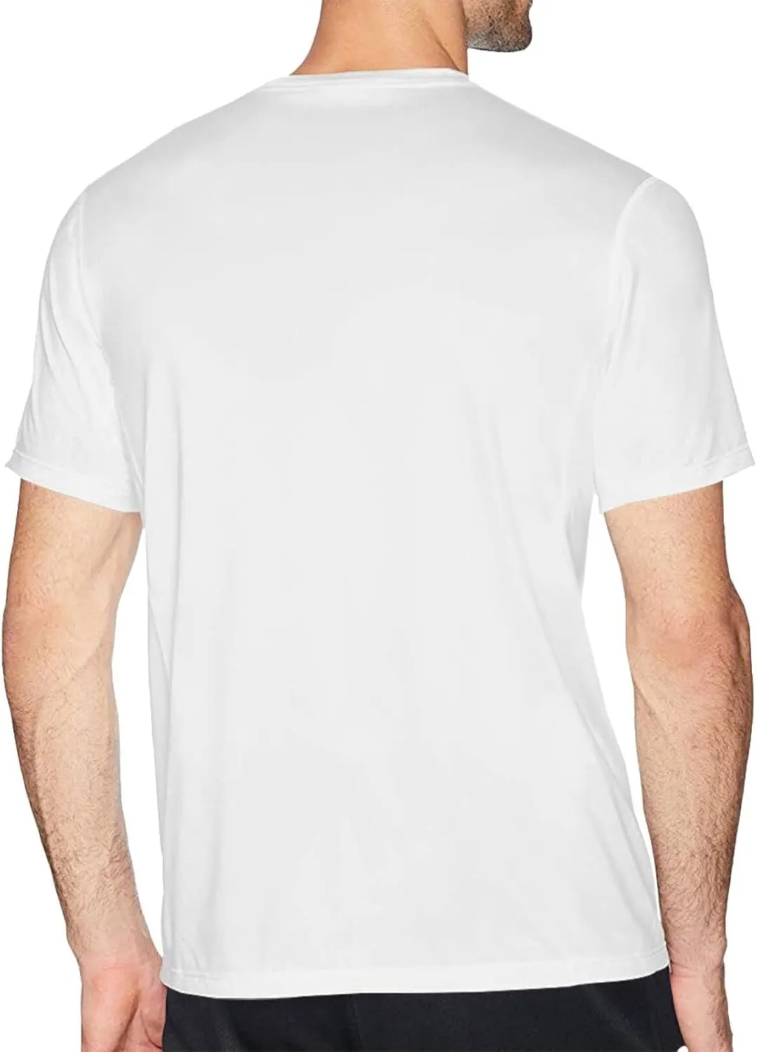Men's T Shirt Cotton Graphic Short Sleeve Crew Neck Tee Shirts Casual Tops Black
