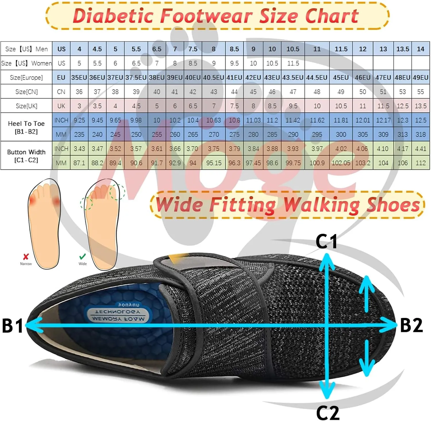 Men's Ultra Lightweight Memory Foam Slip-On Sneakers - Breathable Anti-Slip Trainers for Walking, Running, and Gym Activities