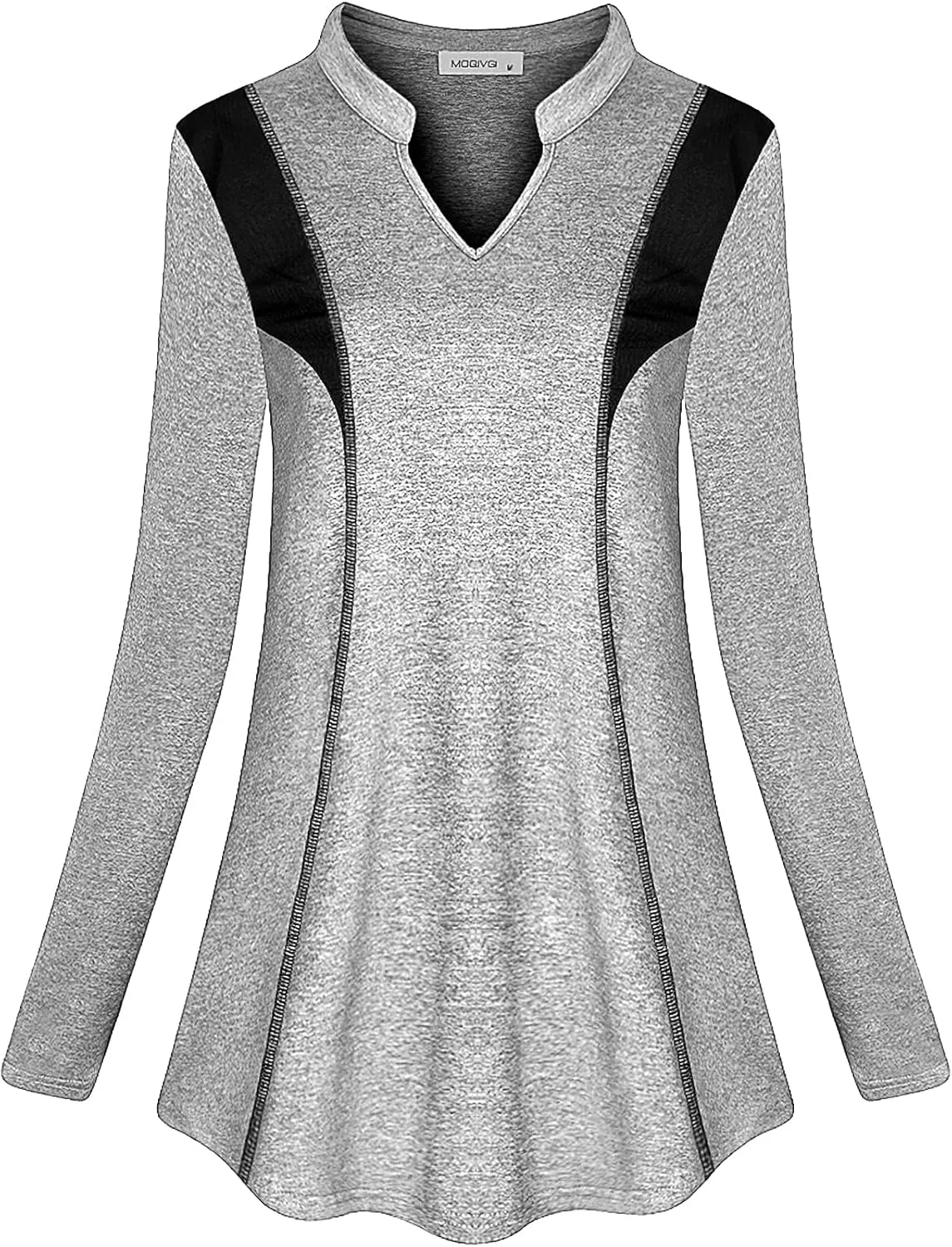 MOQIVGI Womens Long Sleeve Workout Polo Shirts Casual Sports Gym Yoga Running Athletic Tops