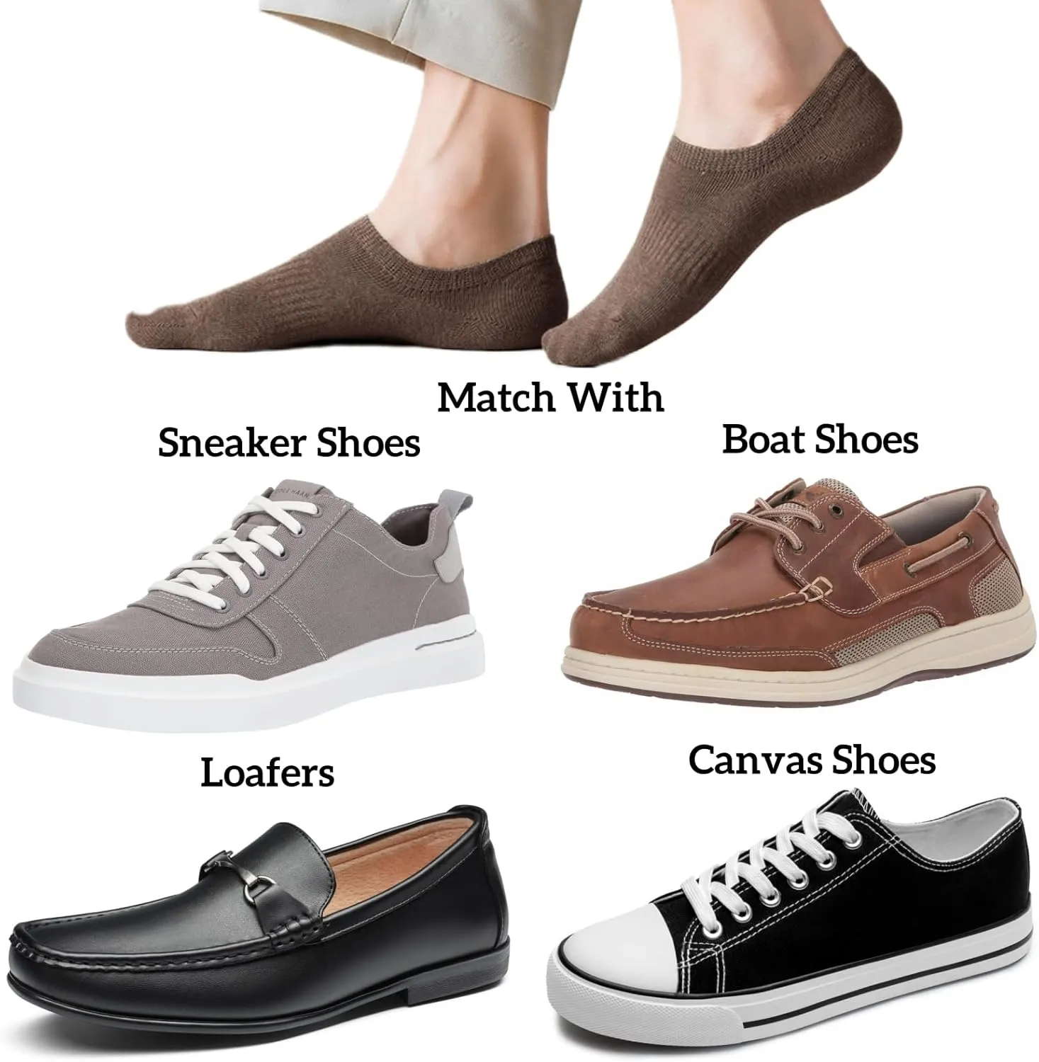 No Show Athletic Cotton Socks 10 Pack Low Cut Invisible Soft Summer Non-Slip Liner Socks for Men Women