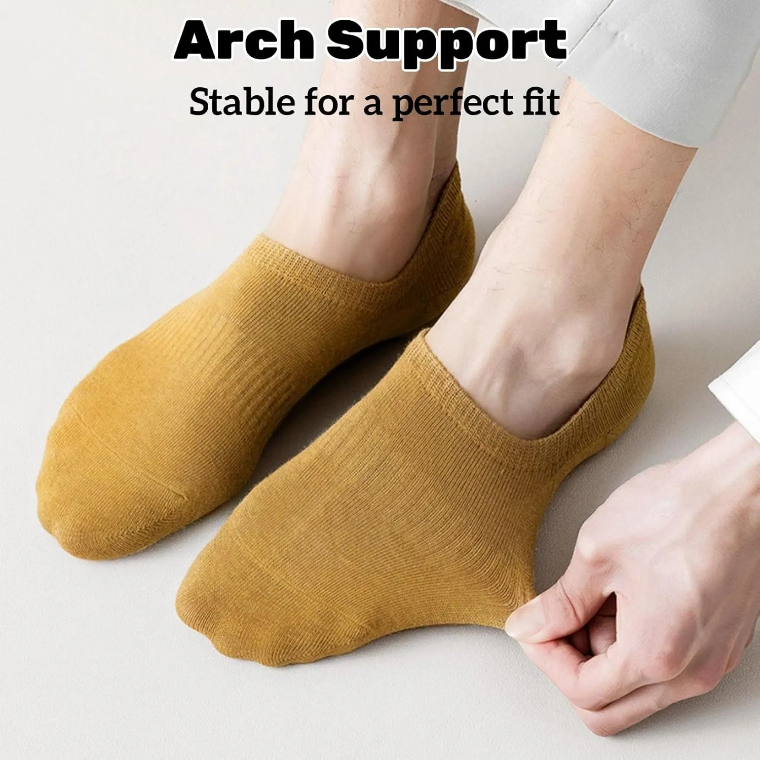 No Show Athletic Cotton Socks 10 Pack Low Cut Invisible Soft Summer Non-Slip Liner Socks for Men Women