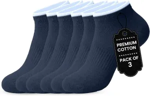 No Show Socks Womens |Pack of 3| Low Cut Ankle Non Slip Footie for Flats Sneaker Slip On Loafer Thin Summer Sock