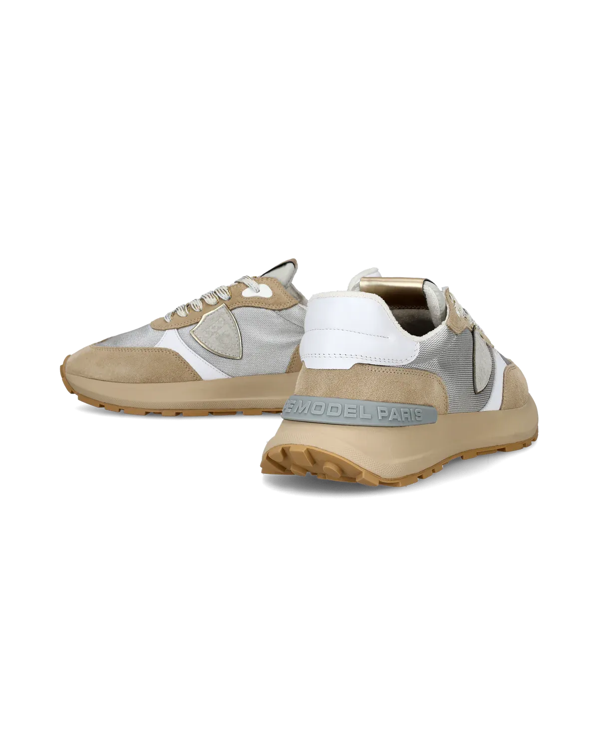 Philippe Model Antibes Low-Top Sneakers - Silver/Beige