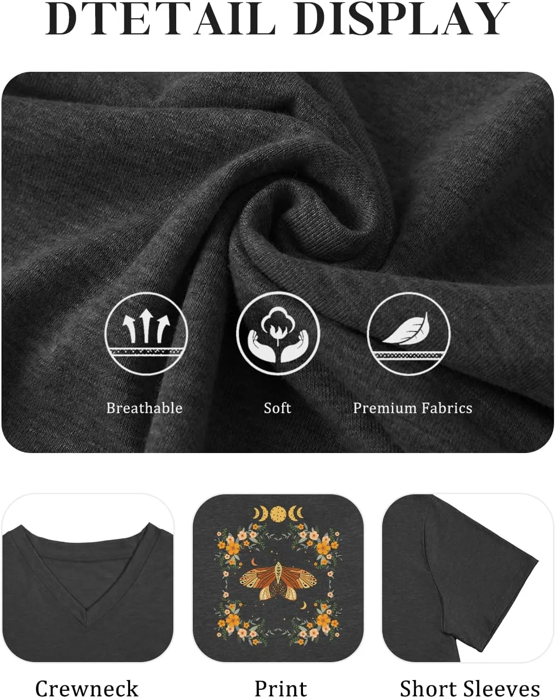 Plus Size T Shirt for Women Graphic Tees Short Sleeve Floral Print Loose Fit Summer Casual Tops 1XL-5XL