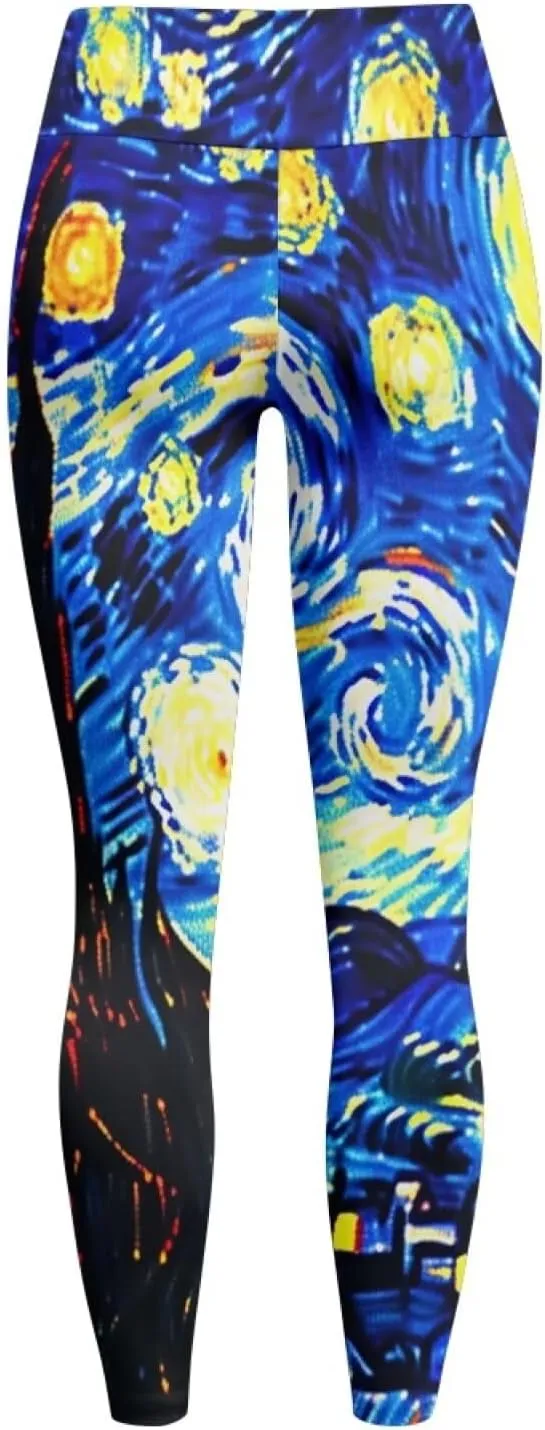 POLERO Womens Leggings Cute Yoga Pants with Pockets Tummy Control Casual High Waist Leggings XS-3XL