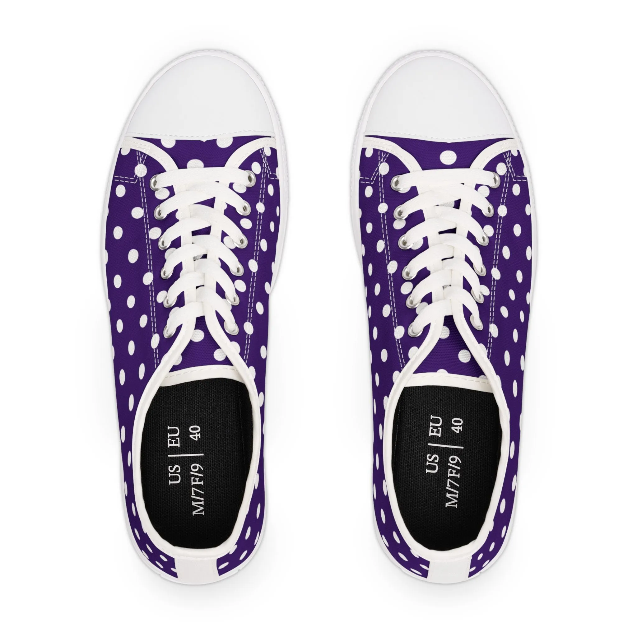 Polka Dot Low-Top-Sneakers für Damen – Stilvolles und bequemes Schuhwerk für alltägliche Abenteuer