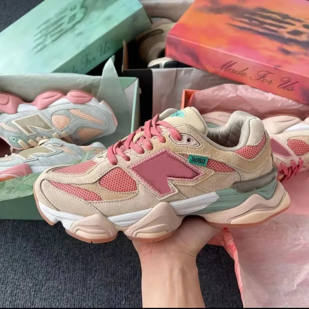shoes designer shoes 9060 Joe Freshgoods women men suede Cookie Pink Blue Sea Salt outdoor Trail sneakers trainers with box