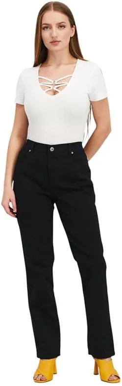 Style & Co. Women's Straight-Leg Jeans (Deep Black, 8L)