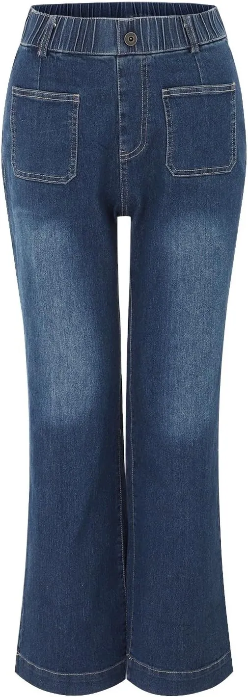 Stylish Wide-Leg Jeans for Women High-Waisted Formal Occasion Flattering Casual Pants Slimming Leisure Trendy Trouser